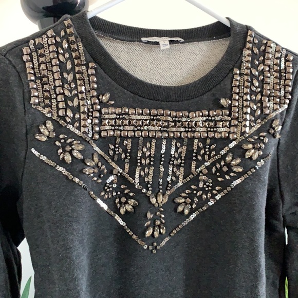 Rebecca Minkoff Sweatshirt with Beaded Chest - Picture 2 of 5